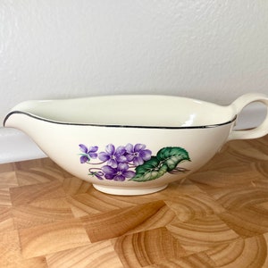Vintage 1960s Homer Laughlin Rhythm Purple Violet Gravy Boat