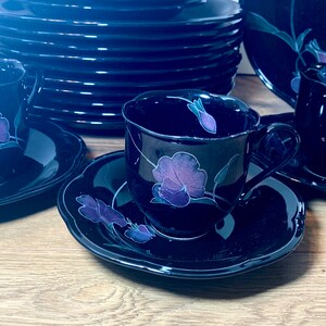 Vintage Mikasa Tango Rondo Black Floral Dinnerware image 5