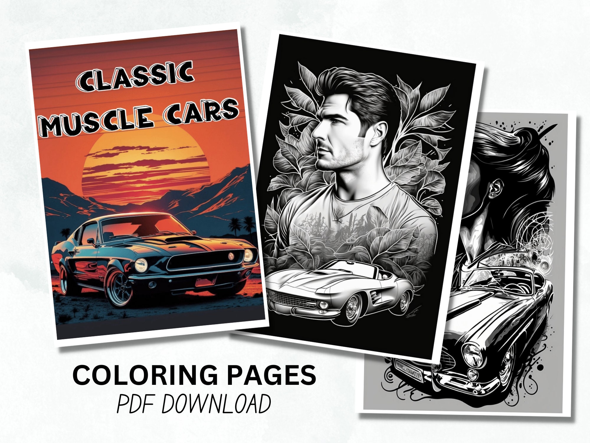 Classic Muscle Car Coloring Pages
