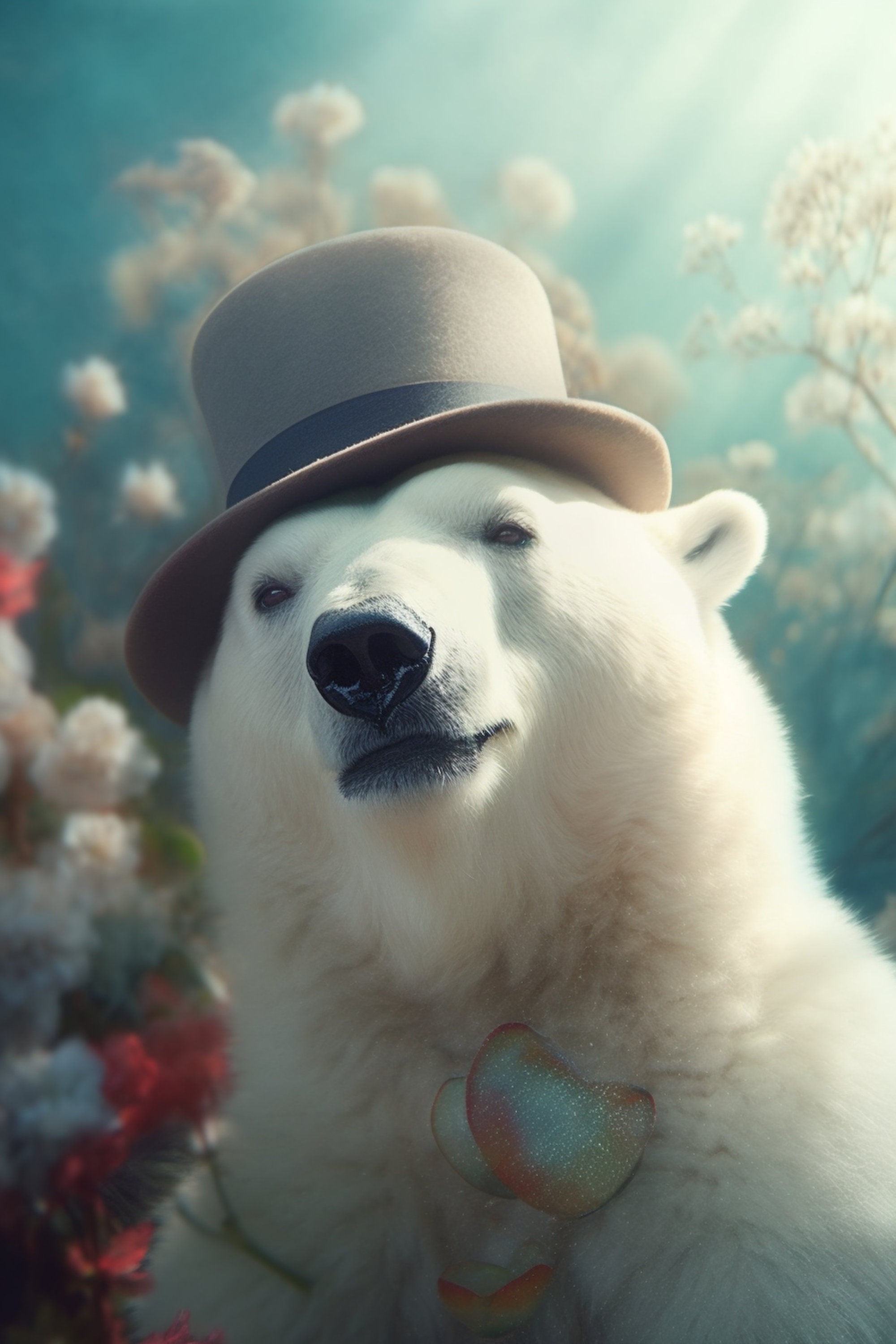 Authentic Polar Bear Ivory Louis Vuitton Beanie