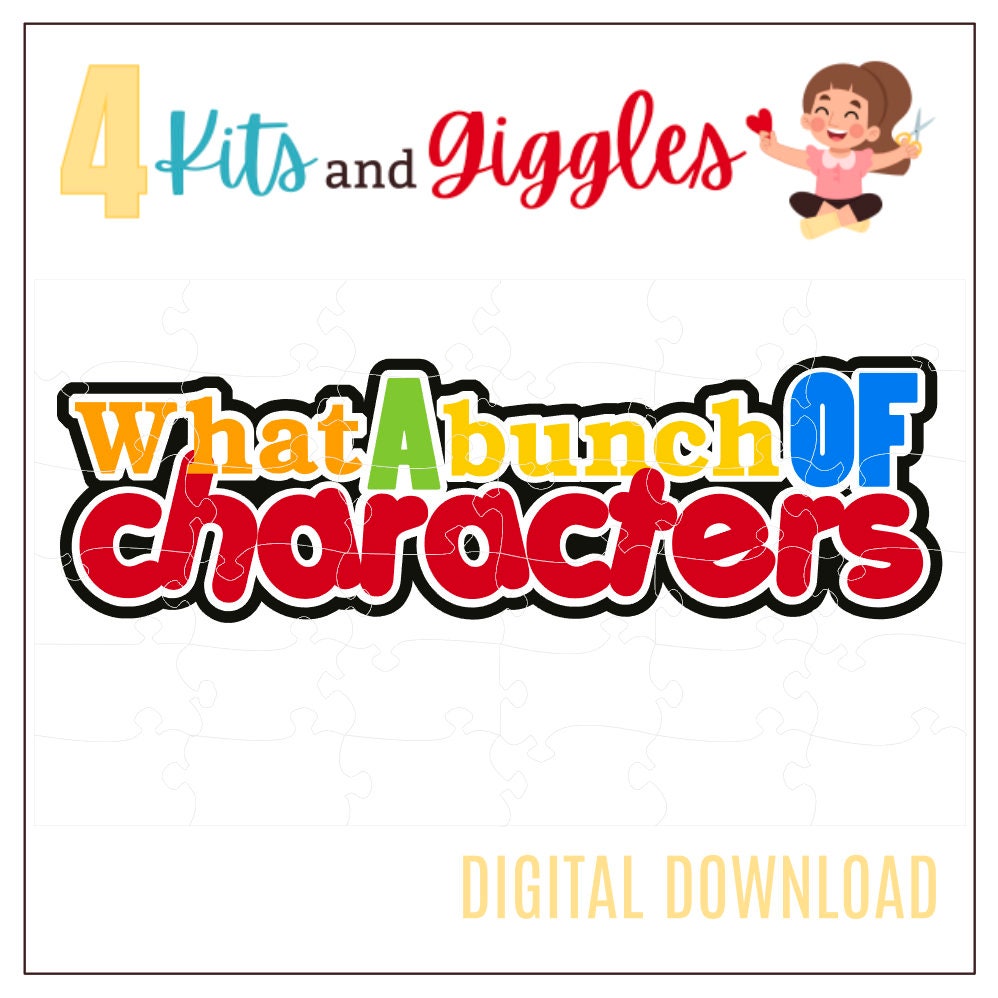 What a Bunch of Characters SVG Title Etsy