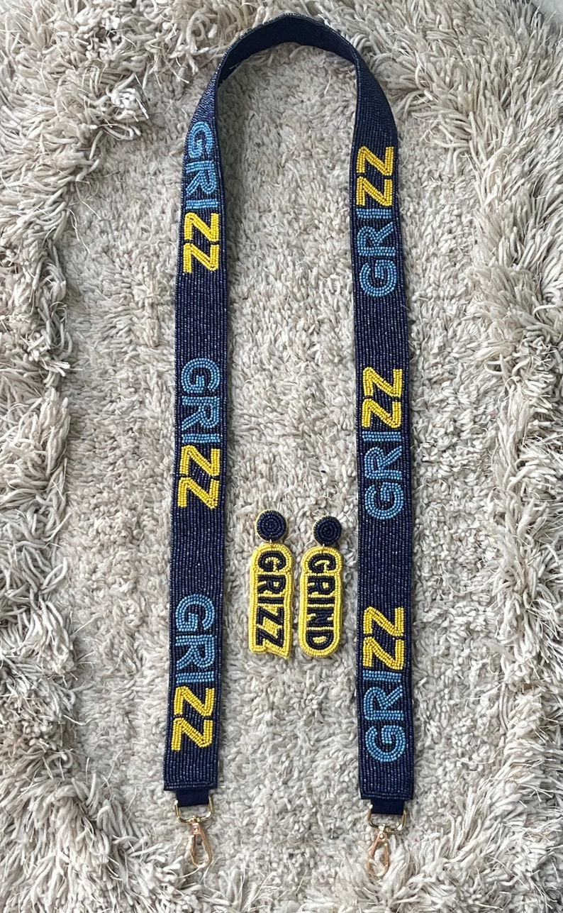 Rock Chalk Beaded Strap Gameday Strapsbeaded Purse Strap Etsy