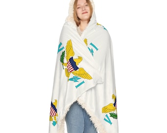 Manta de las Islas Vírgenes. Manta con capucha de las Islas Vírgenes. Manta de las Islas Vírgenes de EE. UU. Manta Sherpa de las Islas Vírgenes. Regalo ... del Día del Padre. Regalo del Día de la Madre.