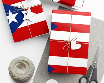 Puerto Rico Gift Wrap Papers. Puerto Rico Flag Wrapping Paper. Puerto Rico Gift Wrap.