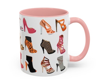 Mothers Day High Heels Coffee Mug. High Heel Mom Gift.  High Heel Coffee Cup.