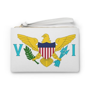 Pochette Drapeau des îles Vierges. Porte-monnaie des îles Vierges. Sac à main avec drapeau des îles Vierges. Cadeau des îles Vierges. Cadeau USVI pour maman. Cadeaux demoiselles d'honneur