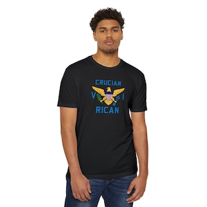 Unisex  Virgin Islands Jersey T-shirt. Virgin Islands Flag. Crucian Rican Shirt. Virgin Islands Flag. VI Heritage T Shirt. St Croix Shirt.