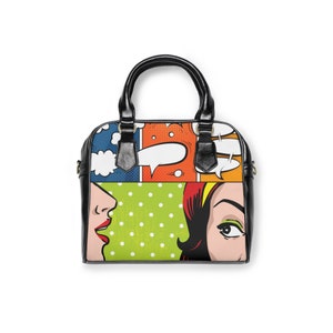 Pop Art Handbag. Pop Art Purse. Pop Art Bag. Ladies Pop Art Purse. Pop Art Shoulder Bag.
