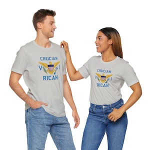 Virgin Islands Unisex Jersey Short Sleeve Tee. Virgin Islands Flag. Crucian Rican Shirt. St Croix Shirt. VI Heritage Shirt. USVI Reunion