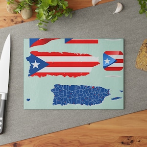 Puerto Rico Glass Cutting Board