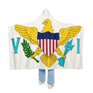 Mysfilt med flagga från Jungfruöarna. Filt med Jungfruöarna. Huvfilt med Jungfruöarnas flagga. Amerikanska Jungfruöarnas huvfilt. Länge leve Jungfruöarna