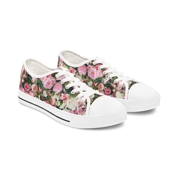Gescheurde bloemenschoenen Damessneakers met bloemen - Main Image