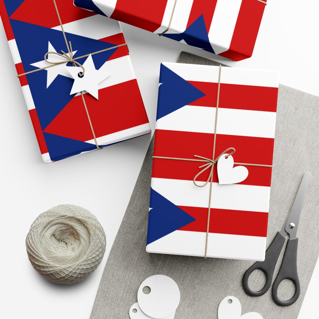 Puerto Rico Gift Wrap Papers. Puerto Rico Flag Wrapping Paper. Puerto ...
