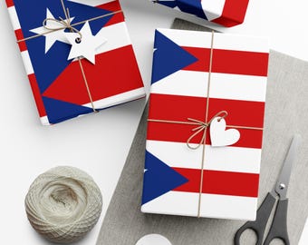 Puerto Rico Gift Wrap Papers. Puerto Rico Flag Wrapping Paper. Puerto Rico Gift Wrap.