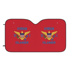 Virgin Islands Car Sun Shades. Virgin Islands Gift. USVI Gifts. Virgin Islands Flag Car Accessories.