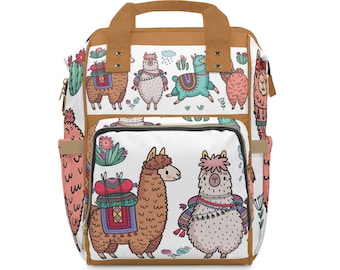 llama Diaper Bag. Baby Shower Gift. New Mom Gift. Baby Reveal Gift. Gift For Her. Llama Backpack Diaper Bag. Dog Cat Owner Whimsical Bag