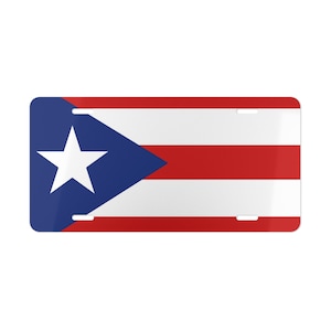 Vanity Plate PR Flag. Puerto Rican flag. San Juan. License plate. Christmas gift idea Island pride Taino plate. Island life Car accessories