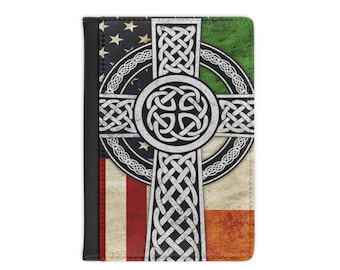 Irish American RFID Passhülle. Geschenkidee Weihnachten. Mama Geschenk. Papa Geschenk. Reise-Accessoire. Irland. Irische Geschenkidee. Irisches Urlaubsgeschenk