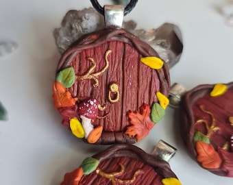 Custom fairy door pendant, handmade