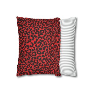 red-leopard-print-table-runner — Posh Pillows