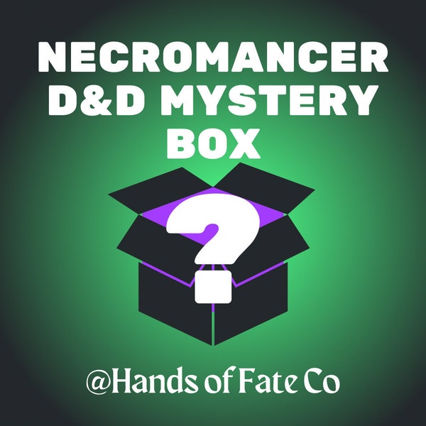 Mystery Box for Necromancer – Tabletop mystery box / Dnd mystery box / ttrpg mystery box / dnd dice set, dnd mini figure, dnd gift