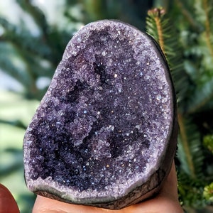 Purple Druzy Cutbase Amethyst AAA Grade Amethyst Sugar Cathedral Cluster Gemstone from Uruguay for Spiritual Growth and Healing