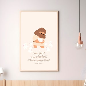 The Lord The Shepherd, The Lord is my Shepherd, Psalm 23, Modern Christian Gift, Bible Art, Nursery Wall Decor, Christian Home Decor