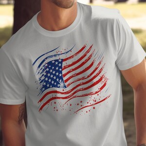 America Flag Firework Shirt, USA Shirt,American Flag Tee, Patriotic USA Shirt,4th of July T-Shirt, Independence Day Tee,Flag Canvas Tote Bag