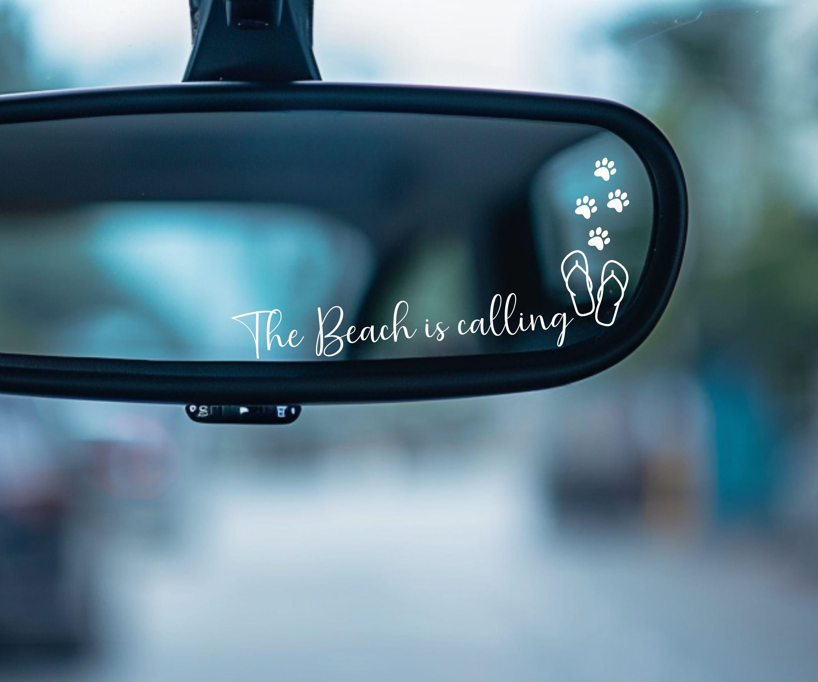 Car Rearview Mirror Cover – Colorful Dog Paw Print Neoprene Protector, Universal Fit, Easy Stretch-On