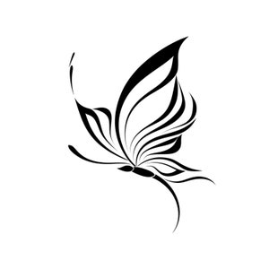 Skurril Schmetterling SVG, fliegender Schmetterling png, Schmetterling Tattoo-Design, minimalistisch Schmetterling Clipart, Cricut Schmetterling-Datei,