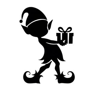 Elf Clipart PNG, Funny Elf Vector, Christmas Elf Clipart, Elf Silhouette PNG, 7 Playful Christmas Elves