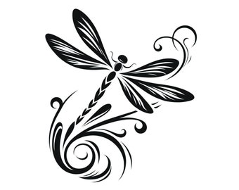 Whimsical Dragonfly Svg Png,Dragonfly Tattoo,Instant Download,Dragonfly Vector,Dragonfly Clipart, Dragonfly Stencil, Dragonfly Silhouette