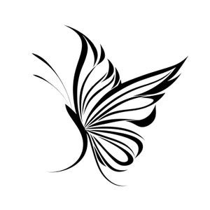 Papillon élégant SVG, PNG, conception papillon imprimable, complexe des cliparts papillon noir et blanc, fichier Cricut papillon, papillon lunatique
