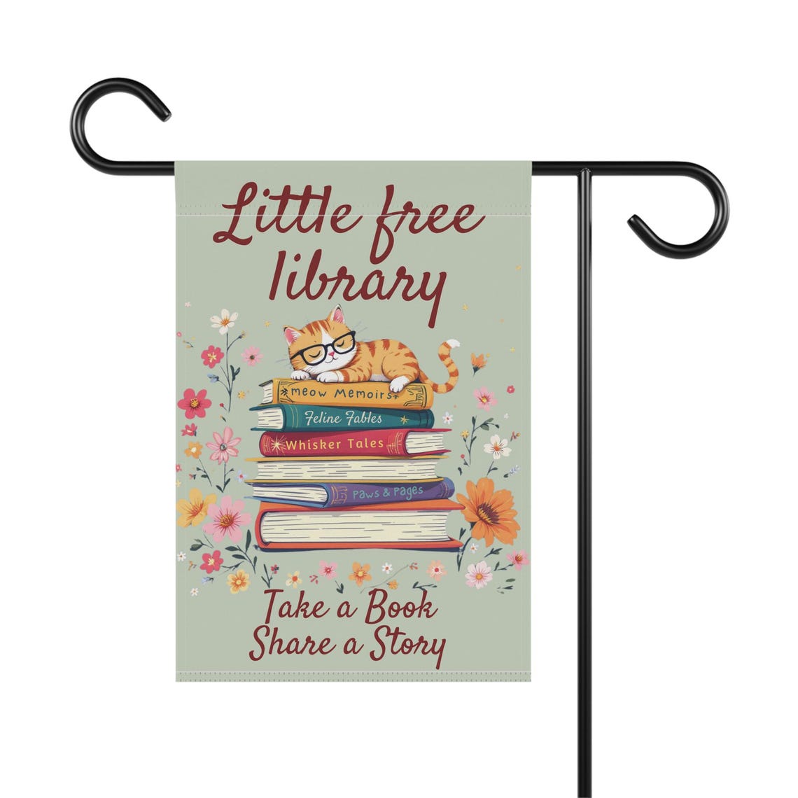 Little Free Library Flag,library Lawn Decor,free Little Library Decor ...