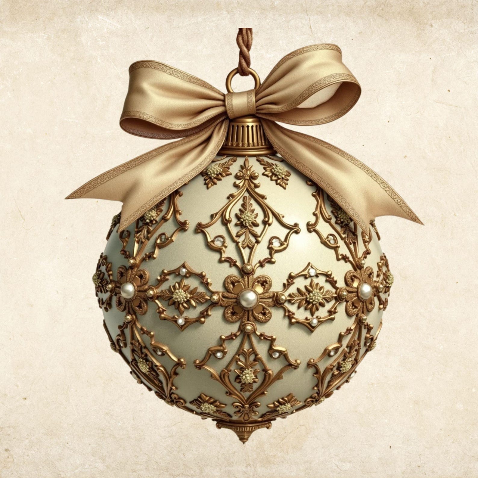 8 Victorian Bauble Clipart, Vintage Ornaments PNG, Christmas Baubles ...
