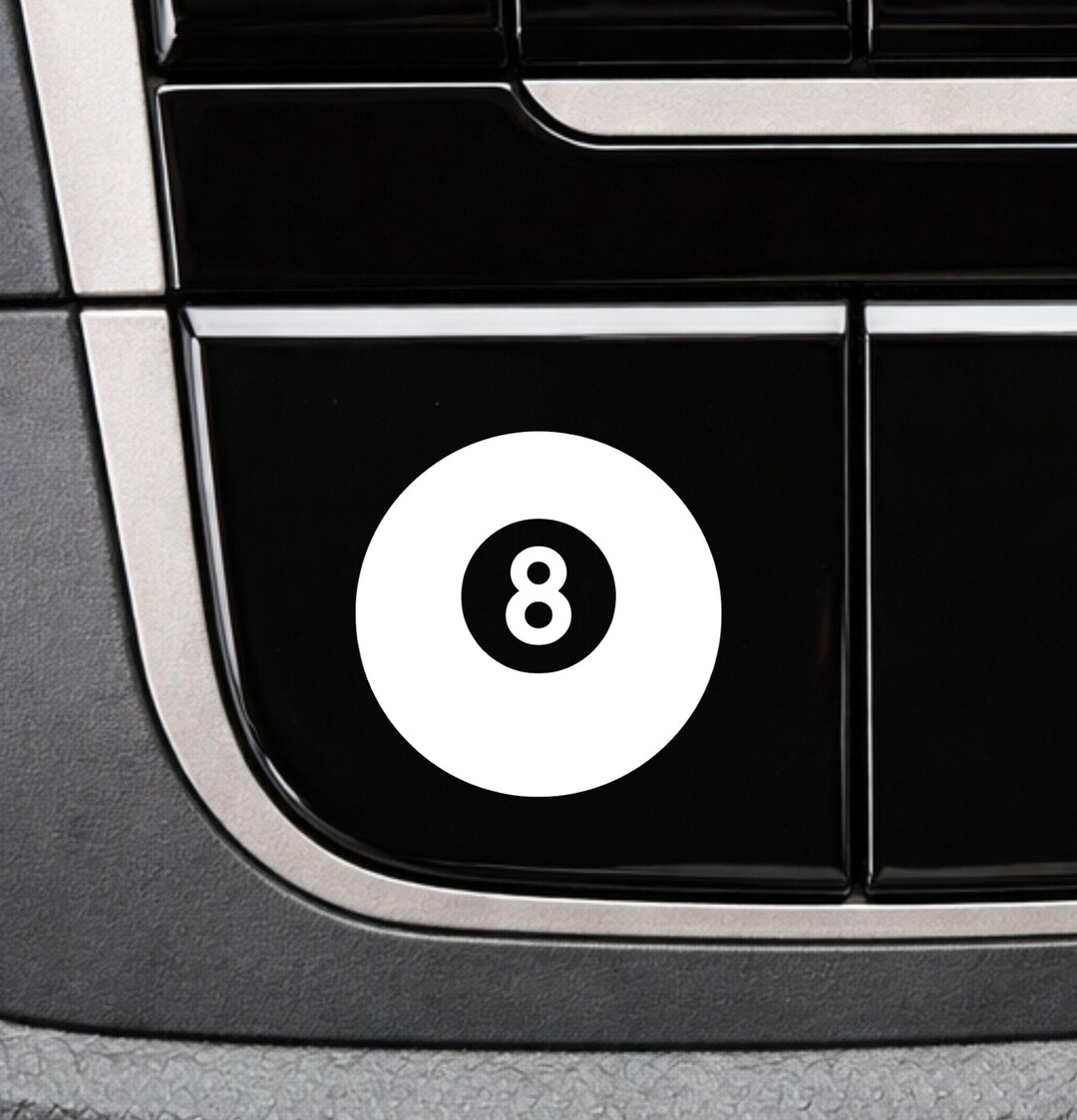 8 Ball Car Button Sticker, Lucky 8 Dashboard Decal, Blank Switch Cover ...