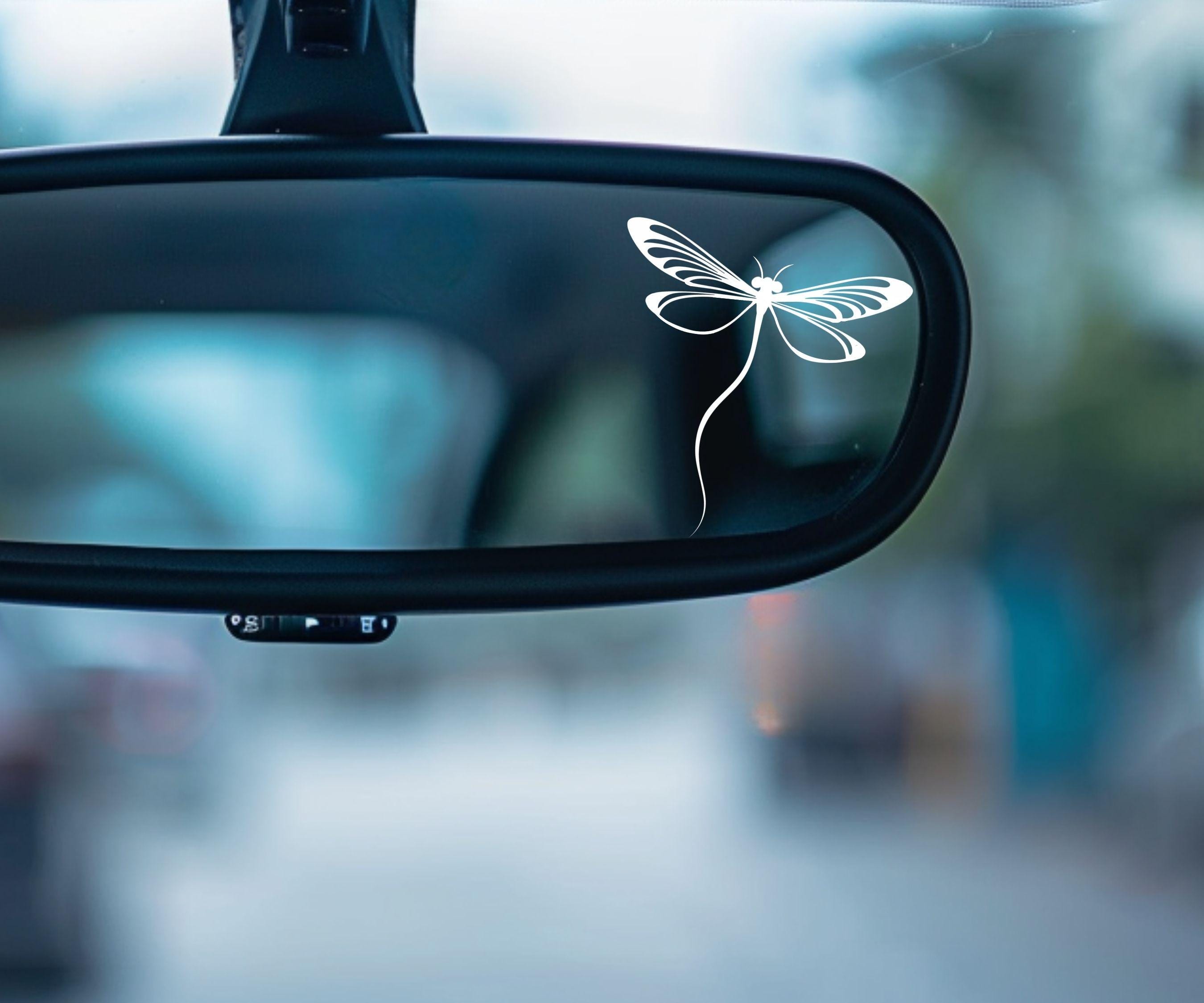 Free Rear View Mirror Decals Dragonfly Rear View Mirror Decal, Dragonfly Lover Car Gift, Inside Car ...