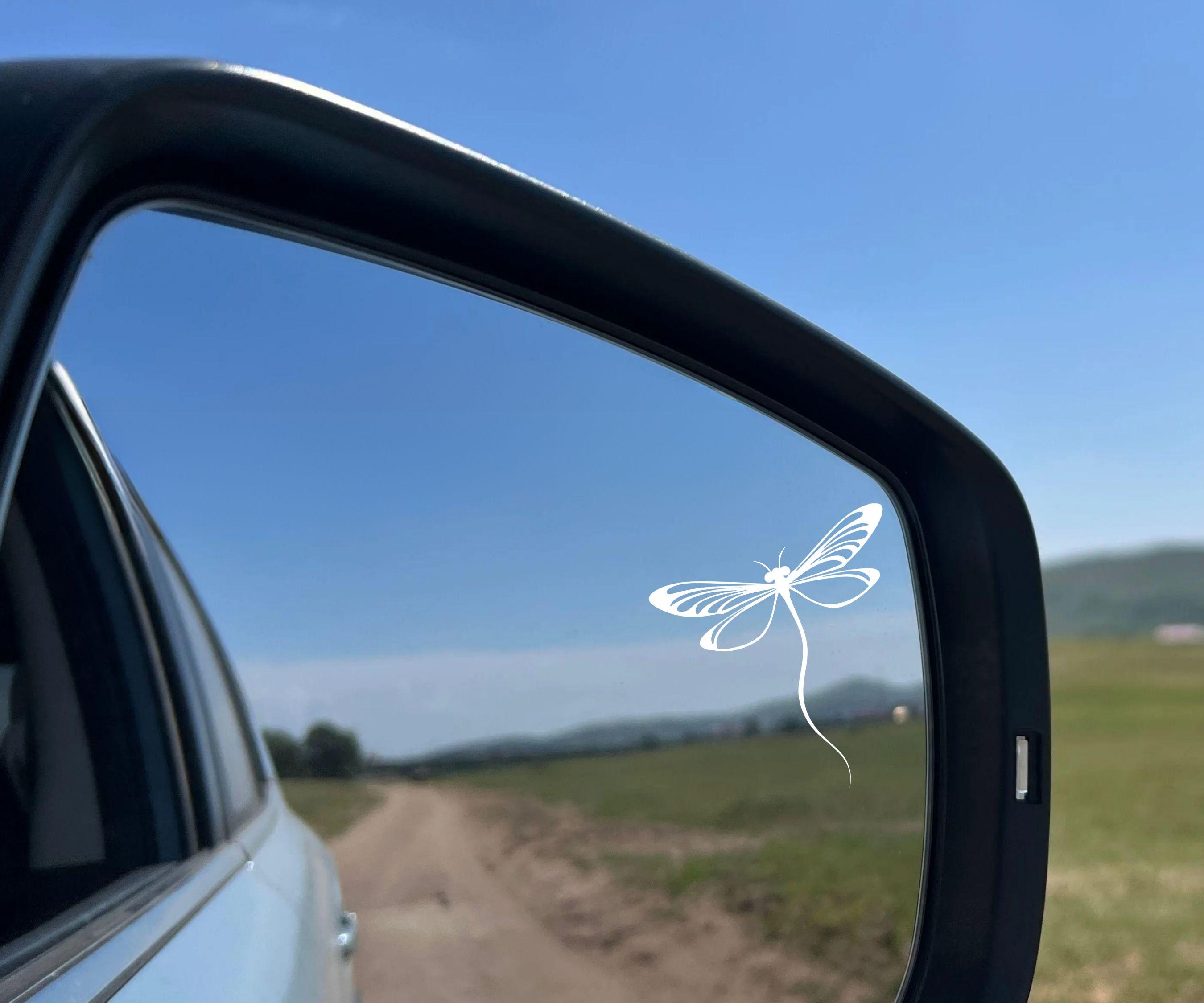 Free Rear View Mirror Decals Dragonfly Rear View Mirror Decal, Dragonfly Lover Car Gift, Inside Car ...