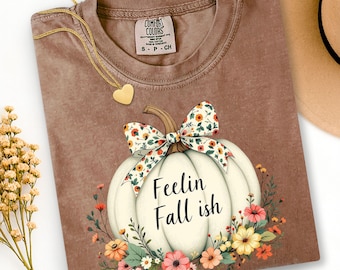 Floral Autumn Pumpkin PNG: Coquette Bow Clipart (Digital Download)
