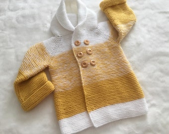 Baby Cardigan, Knitting Pattern, Baby Jacket, Hooded Jacket, Baby Coat, Clubhouse Raglan, Kids Knitting pattern, Seamless,