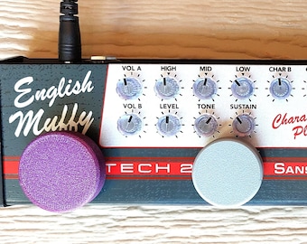 ギターペダルフットスイッチトッパー：4個パック、3つの直径、Tech 21対応