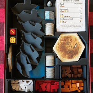 Catan Board Game Box Insert Organizer for 4th and 5th Editions 6-player