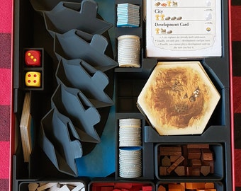 Catan Board Game Box Insert Organizer for 4th and 5th Editions 6-player