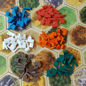 Catan Board Game Replacement Player Token Pieces, 11 Colors Choices