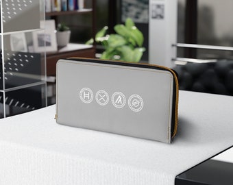 Xrp, HBAR, XLM, and ALGO Crypto Zipper Wallet for Secure Style&quot;