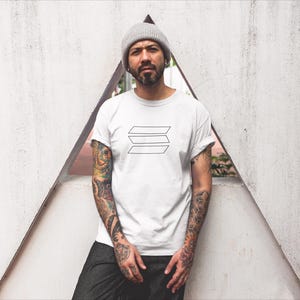 Solana T-Shirt | Minimalist Crypto Shirt | White Blockchain Tee | Solana Merch for Crypto Enthusiasts | Cryptocurrency Gift