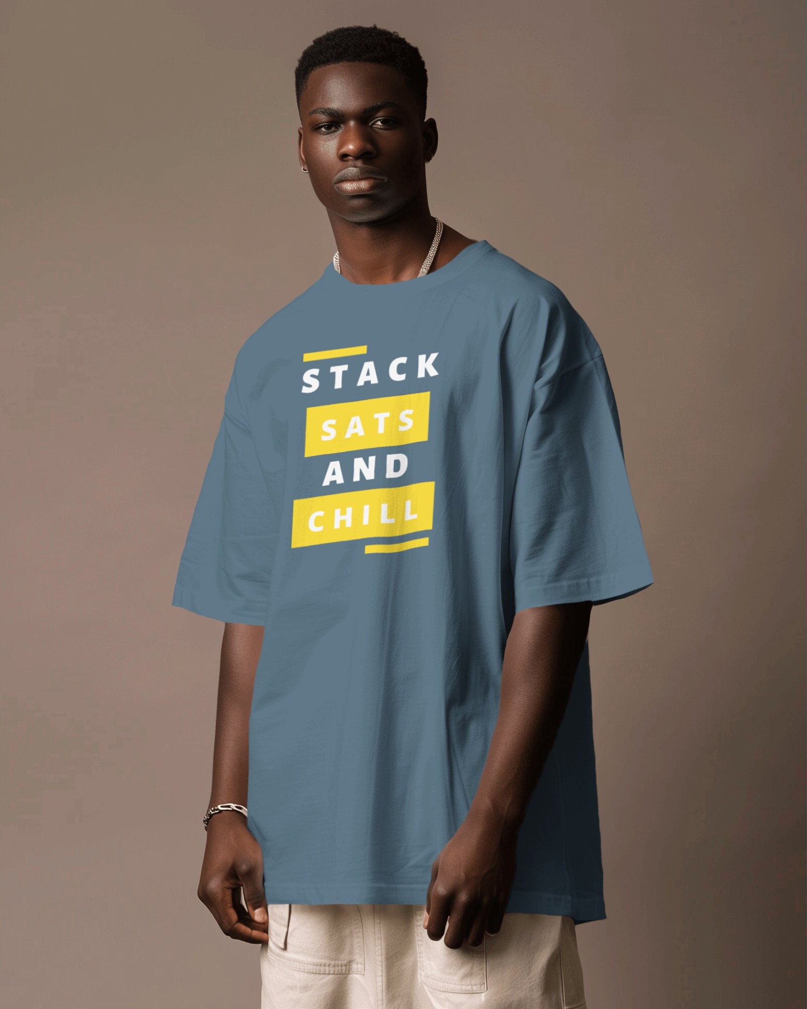 Stack Sats and Chill T-Shirt - Ultimate Bitcoin Enthusiast Apparel