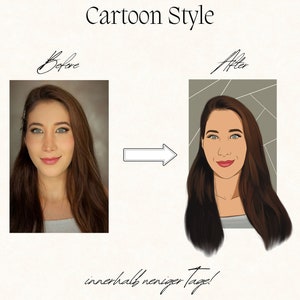Cartoon Portrait vom Foto, Cartoon Selfie, Social Media Profilbild, personalisiertes Portrait, digitale Kunst, Cartoon Logo