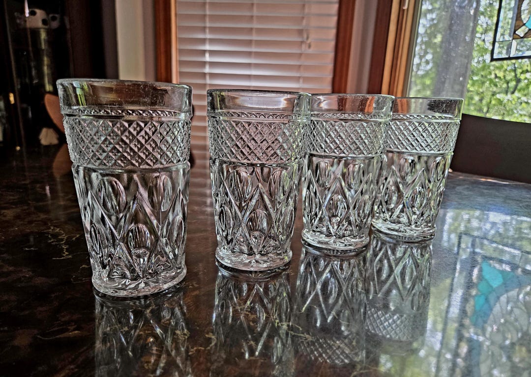 Vintage Imperial Flat Iced Tea Glasses - Cape Cod Pattern, Late Mid ...