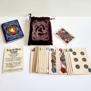 Vintage Liquid Blue Playing Cards Grateful Dead Poker Deck by Ian Bohorquez EUC